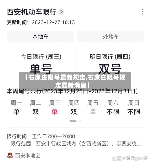 【石家庄限号最新规定,石家庄限号规定最新消息】-第2张图片