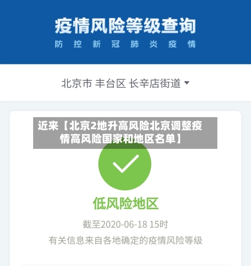 近来【北京2地升高风险北京调整疫情高风险国家和地区名单】