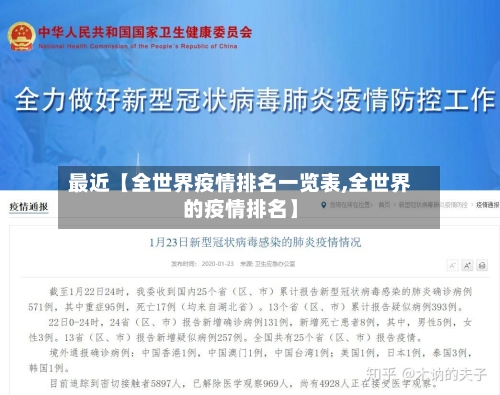 最近【全世界疫情排名一览表,全世界的疫情排名】-第2张图片